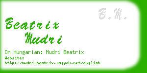 beatrix mudri business card